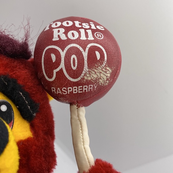 Vintage Nanco Tootsie Roll Pop Raspberry Plush Stuffed Animal Bear 1999 - Picture 4 of 14